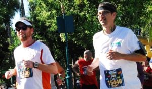 Ben Block and I running the Disney Half Marathon