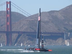 Sept 2013 - watched the America's Cup from a support boat