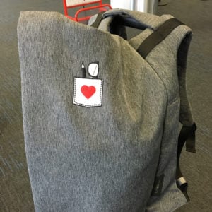 Step 0: Get a backpack with your logo on it