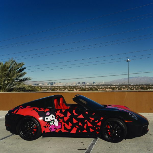 Porsche 911 with Sanrio Kuromi wrap