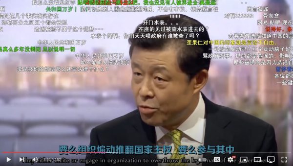 Danmu comments on video player