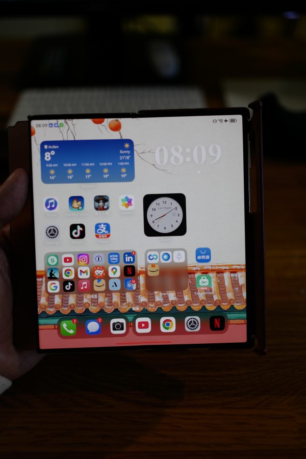 Huawei Mate XTs unfolded once