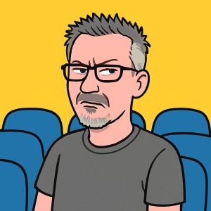 Me, dubious, in a conference, as seen by Apple's Playground app